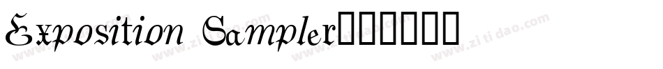 Exposition Sampler字体转换
